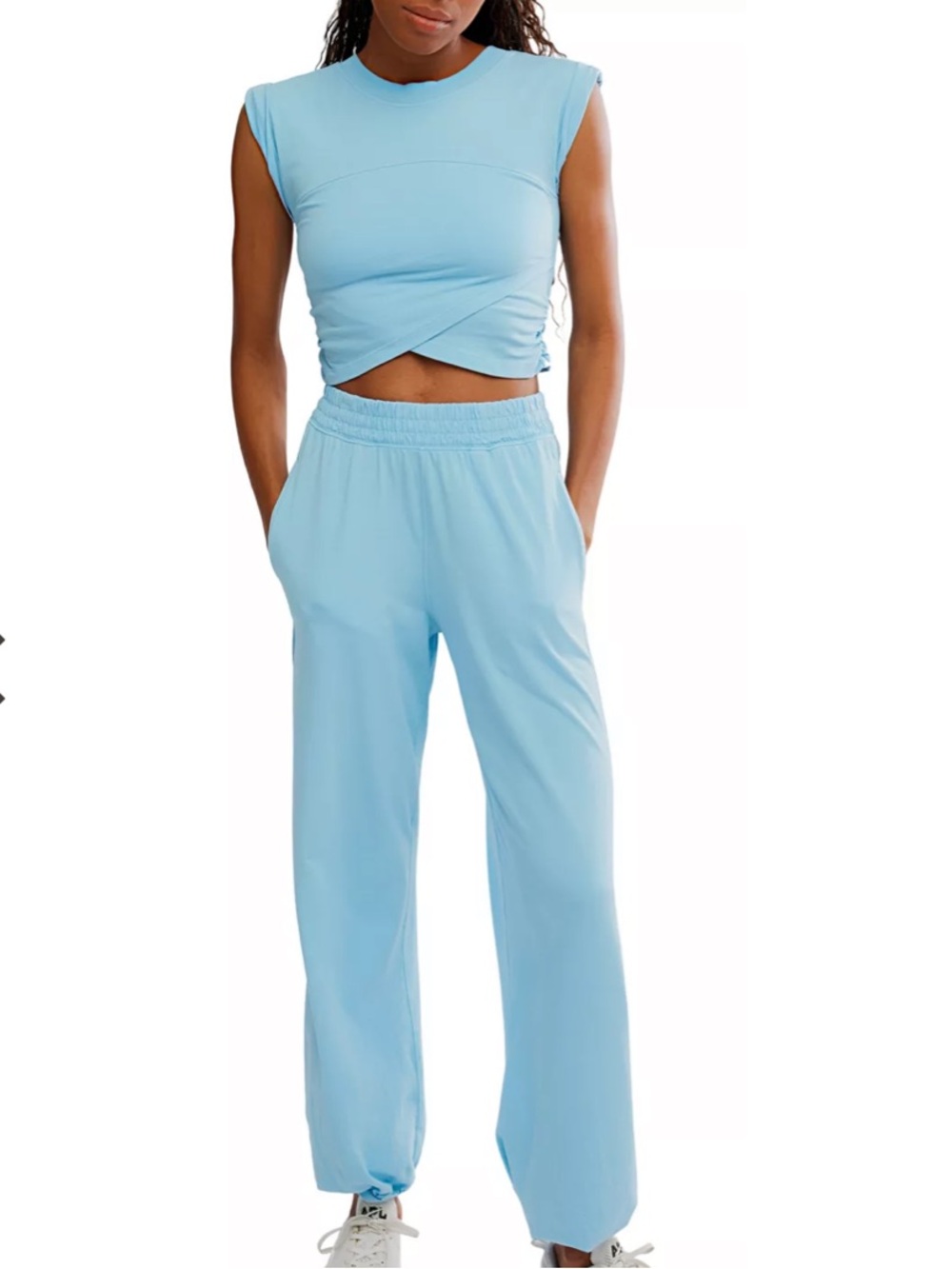 Free People Women's Light Blue Two Piece Set